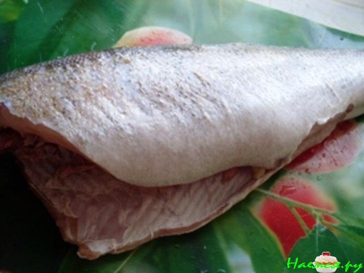 Судак под грибной шубой, с сырной сеточкой Судак под грибной шубой, с сырной сеточкой