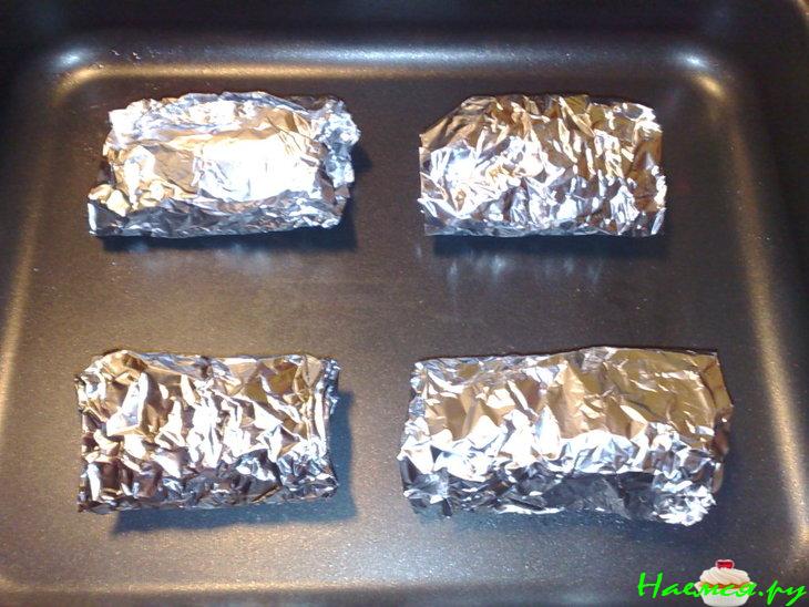 Куриные рулетики в фольге Куриные рулетики в фольге
