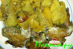 Куриные крылышки в духовке с картофелем