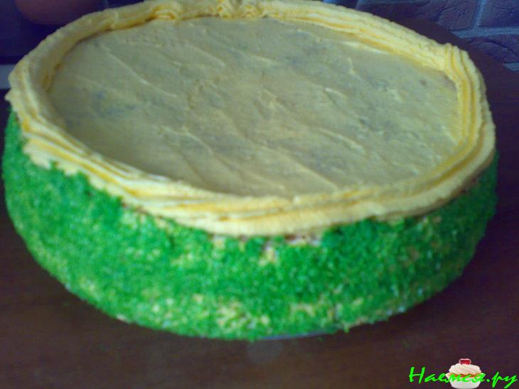 Торт для Сына с творогом и персиками