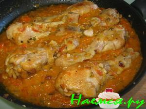 Курочка в белом вине-coq au vin (еще один упрощенный вариант)