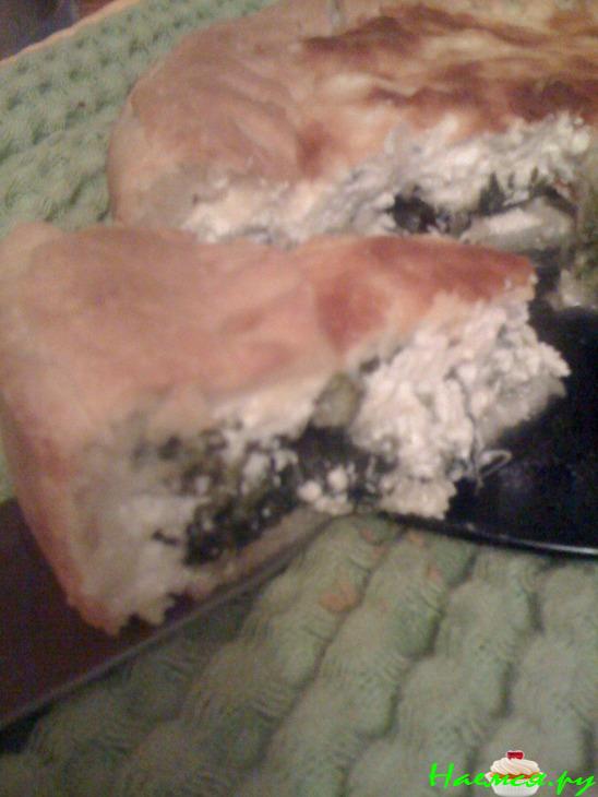 Пирог со шпинатом и сыром (с творожным тестом) Пирог со шпинатом и сыром (с творожным тестом)