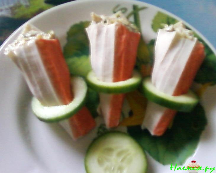 Закуска из крабовых палочек
