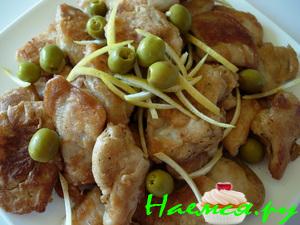 Морской язык в кляре с соевым соусом