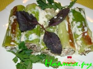 Лук-порей фаршированный