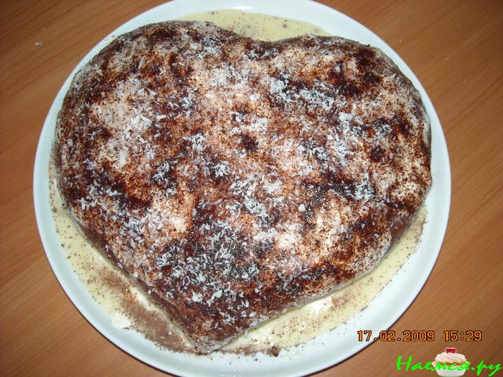 Тортик 'Апельсиново-ореховое сердце'