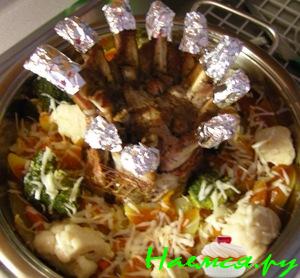 Корона из свиных ребрышек