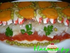 Рыбное заливное с томатным соком