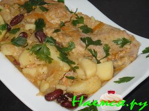 Сытный обед со свининкой и овощами Сытный обед со свининкой и овощами