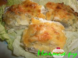 Рыба запеченная в сметане