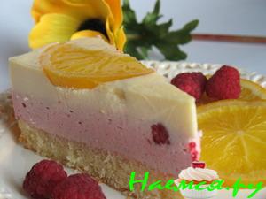 Торт с малиной и глазированными апельсинами «Солнышко для Иришки»