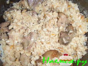 Оригинальный "Плов" с куриными потрошками Оригинальный "Плов" с куриными потрошками