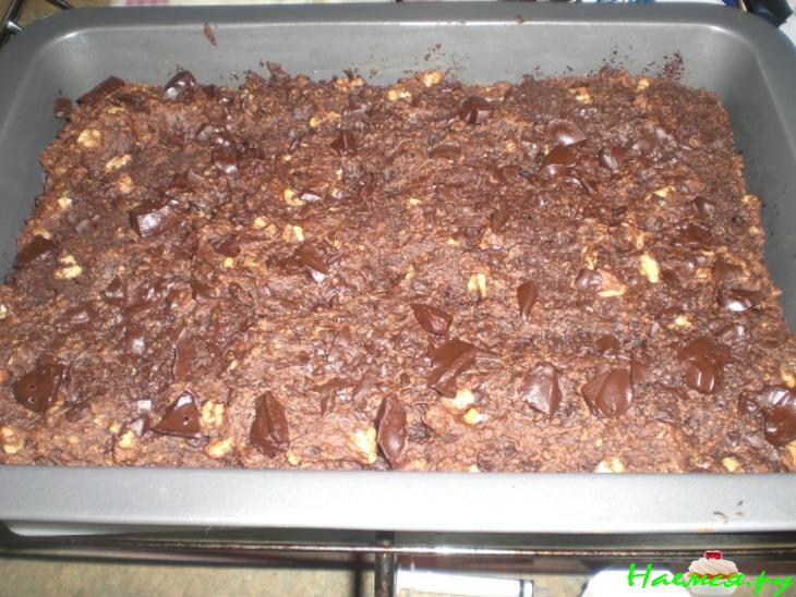 Овсяный пирог брауни  