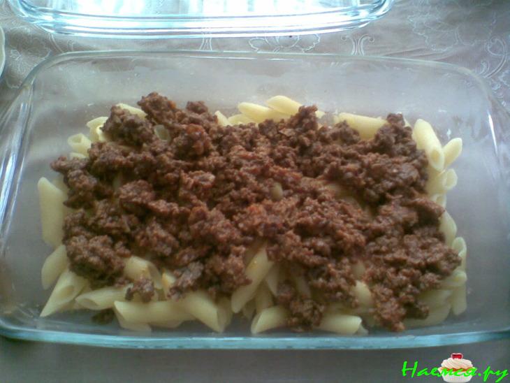 Мясная запеканка с макаронами Мясная запеканка с макаронами