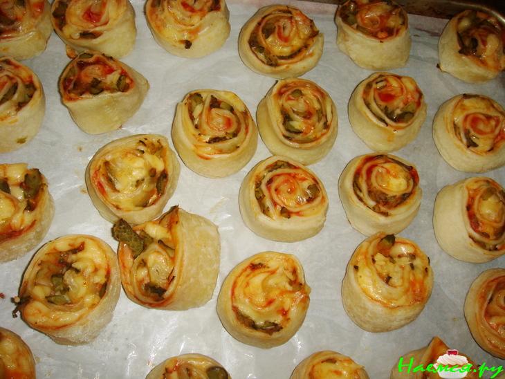 Сырные завитки "мини-пицца"