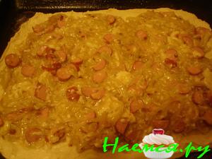 Луковый пирог на пивном тесте Луковый пирог на пивном тесте