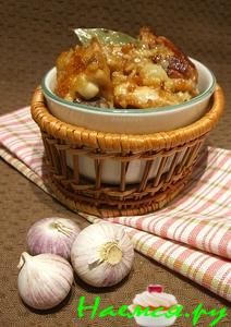 Цыпленок в чесночном соусе