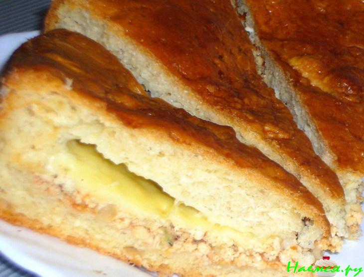 Пирог с курицей и сыром