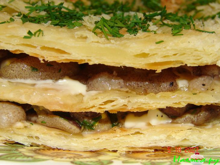 Несладкий грибной тортик Несладкий грибной тортик