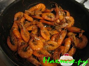 Креветки по-китайски с чесноком