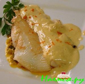 Морской язык с соусом