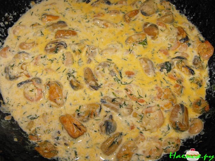 Картофельные стаканчики с морепродуктами Картофельные стаканчики с морепродуктами