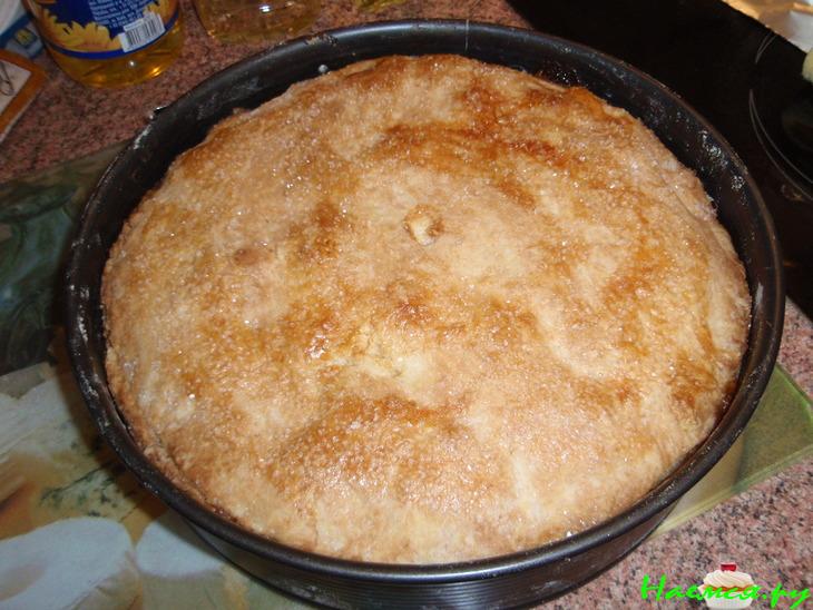 Яблочный пирог с кремом