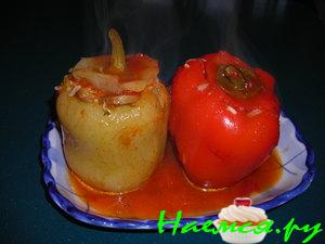 Перец фаршированный вегетарианский