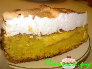 Итальянский пирог с безе и апельсиновым кремом