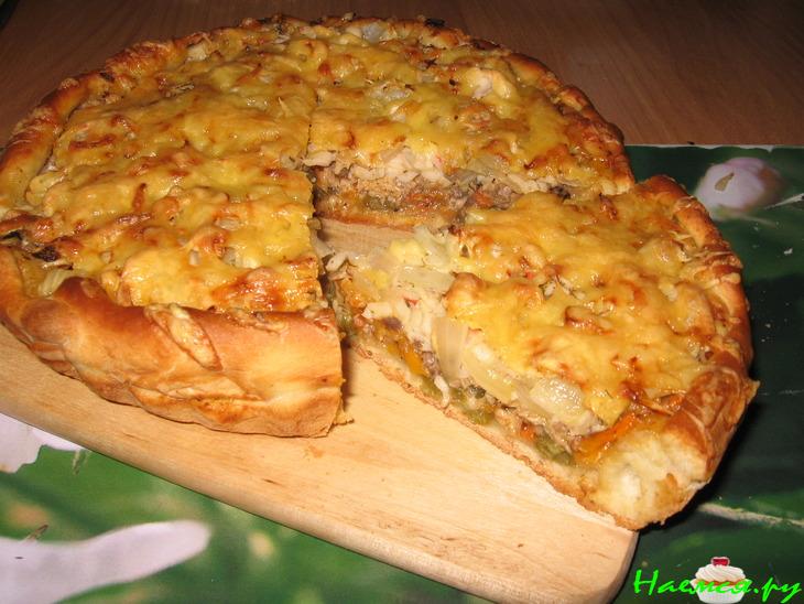 Пицца с сайрой