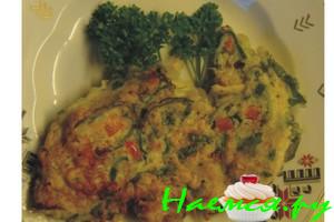 Свинина в кляре с овощами