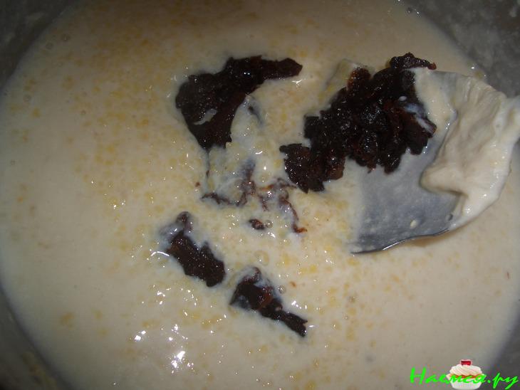 Кукурузная каша с черносливом