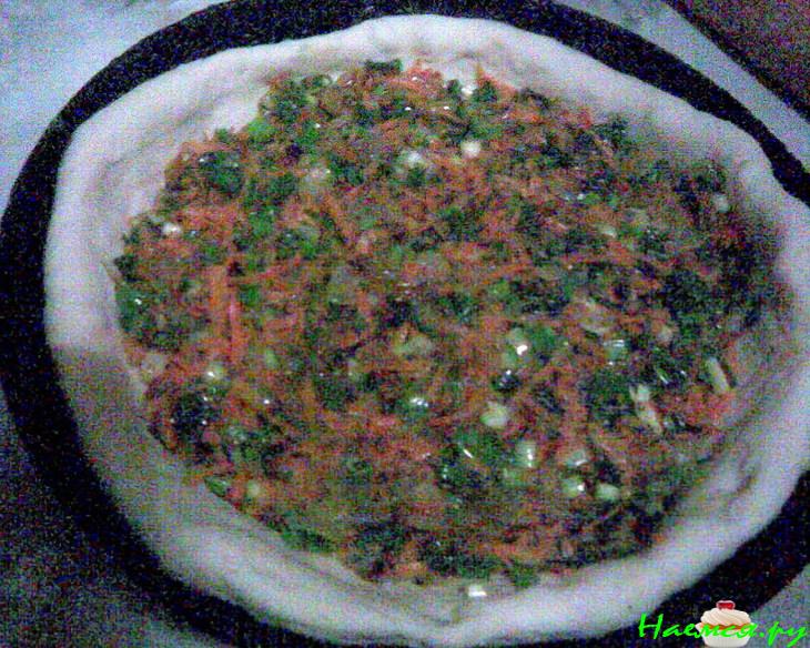 Открытый рыбный пирог (постный)