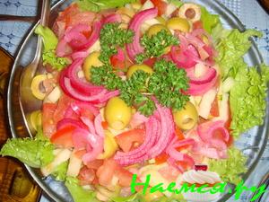 Салат с семгой слабосоленой