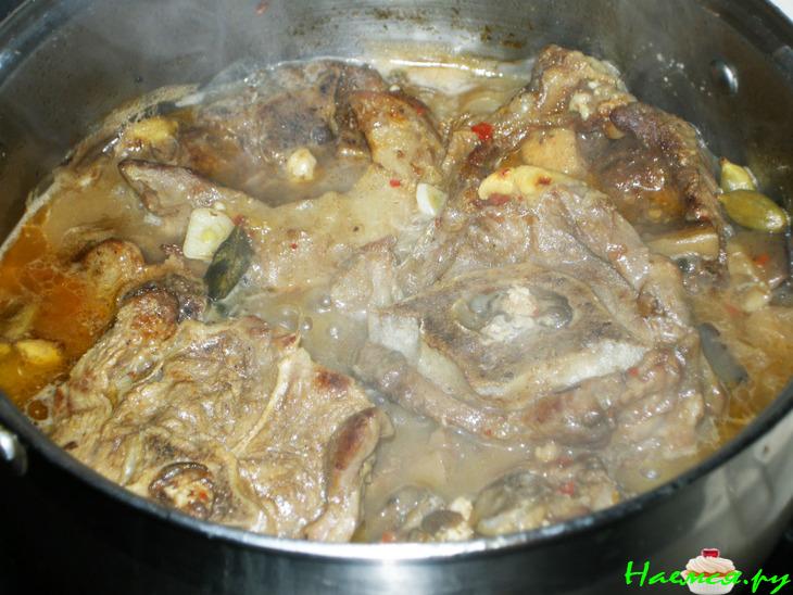 Баранья шейка с овощами