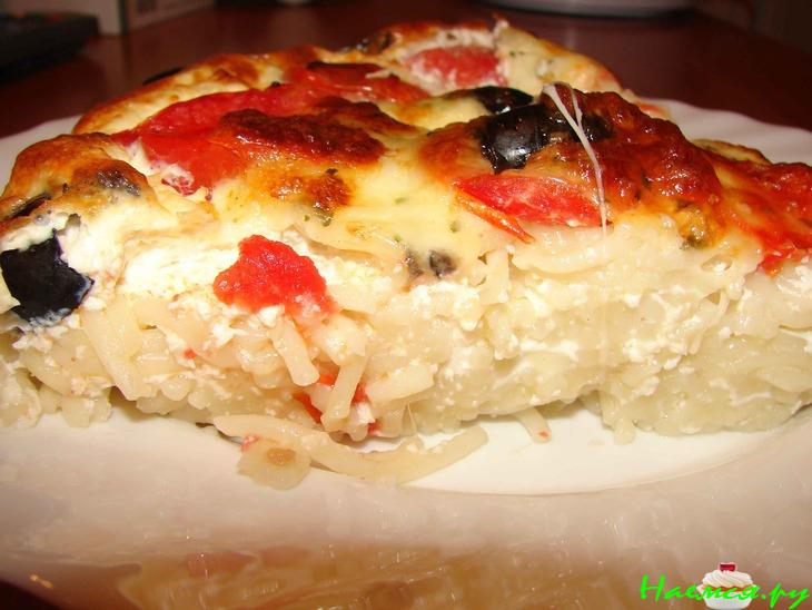 Макаронная запеканка - пицца