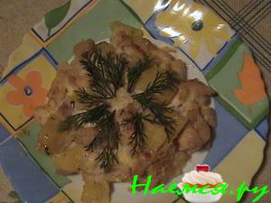 Тушеная грудка с картофелем