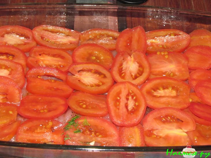 Куриная грудка, запечённая с баклажанами и помидорами Куриная грудка, запечённая с баклажанами и помидорами