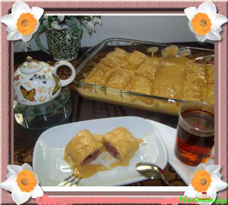 Черешни в слоённом тесте