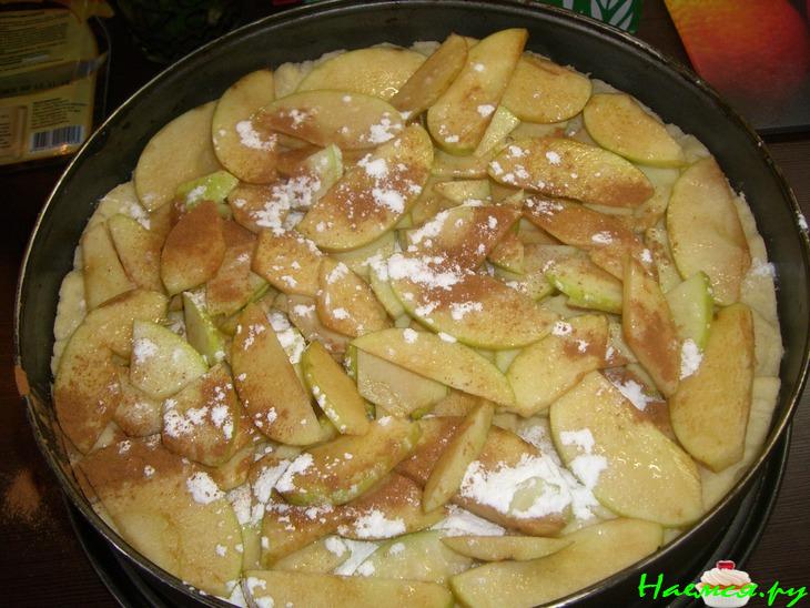 Песочный пирог с заварным кремом и яблочком!!! Песочный пирог с заварным кремом и яблочком!!!