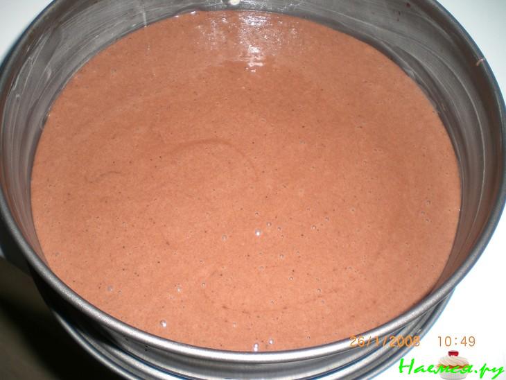 Торт 'Прага' со сливочным кремом в шоколадной глазури