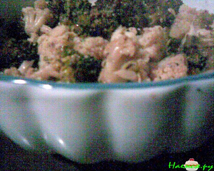 Цветная капуста и брокколи, запеченные в духовке (постный гарнир или теплый салат)