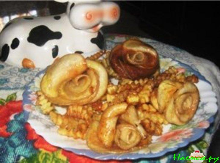 Картофельные розы во фритюре