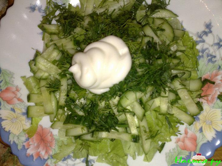 Освежающий зеленый салат