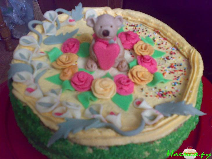 Торт для Сына с творогом и персиками