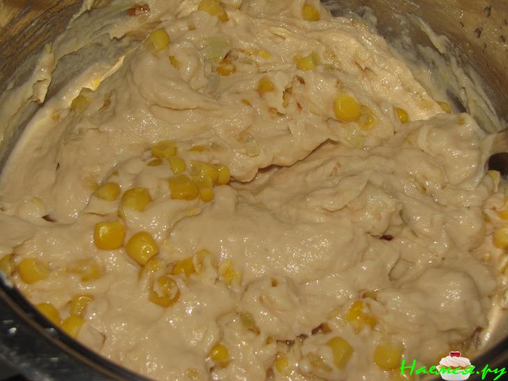 Запечённое суфле из консервированной горбуши