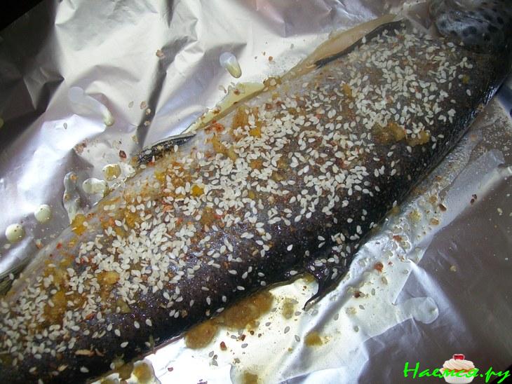 Форель запеченная с восточными нотками