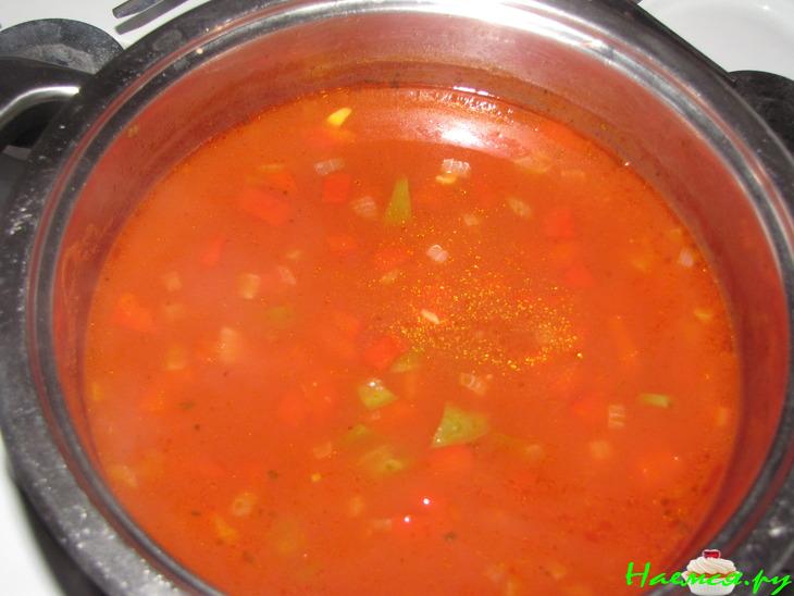 Острый мексиканский томатный суп-пюре