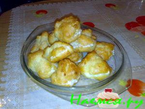 Лёгкие заварные пирожные с творожком