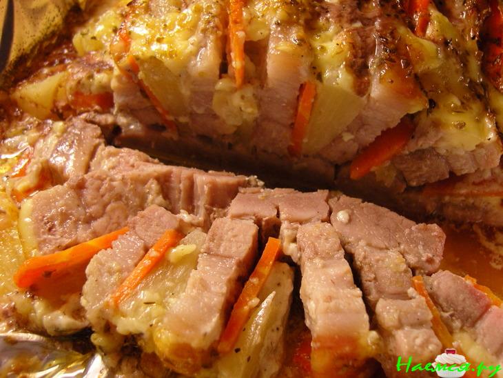 Свинина - книжка с ананасом и морковкой Свинина - книжка с ананасом и морковкой